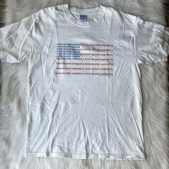 Vintage Gildan T Shirt Bundle Sz L 9/11 God Bless America Patriotic Adult White - Picture 6 of 11
